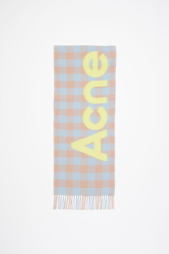 Acne Studios Karierter Schal mit Logo Zeitlich begrenztes Angebot