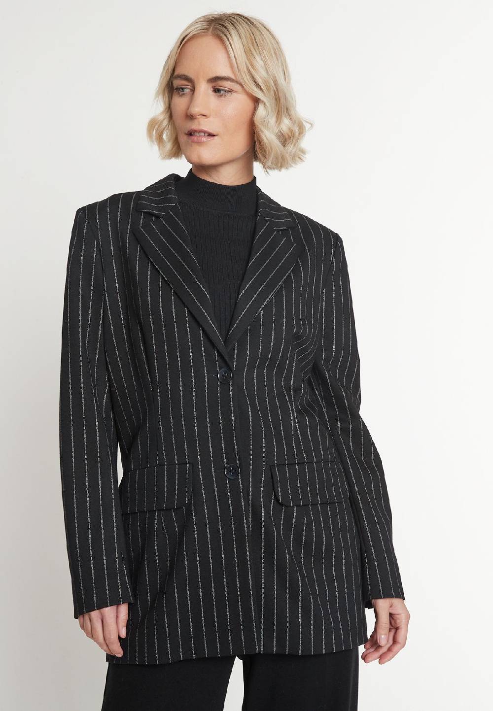 Ana Alcazar Nadelstreifen Blazer Mesa Zeitbegrenzte Promotion