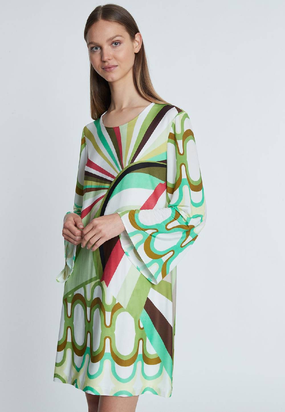 Ana Alcazar Langarmkleid Rihaba Speichern exportieren