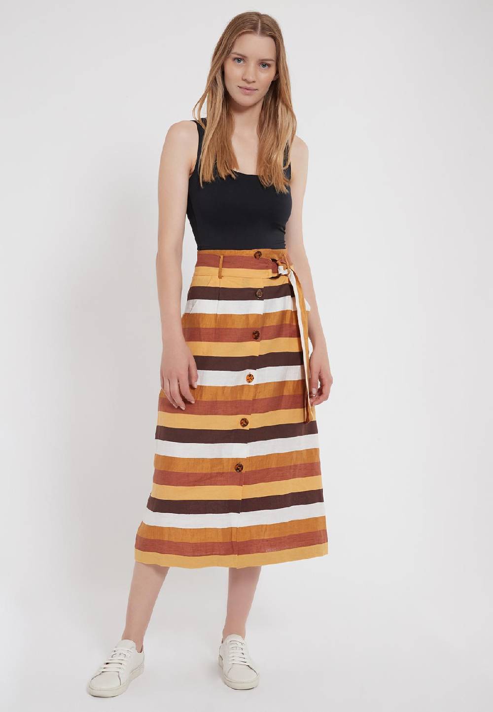 Ana Alcazar Baumwollmix Midi Rock Zenta Cyber Monday