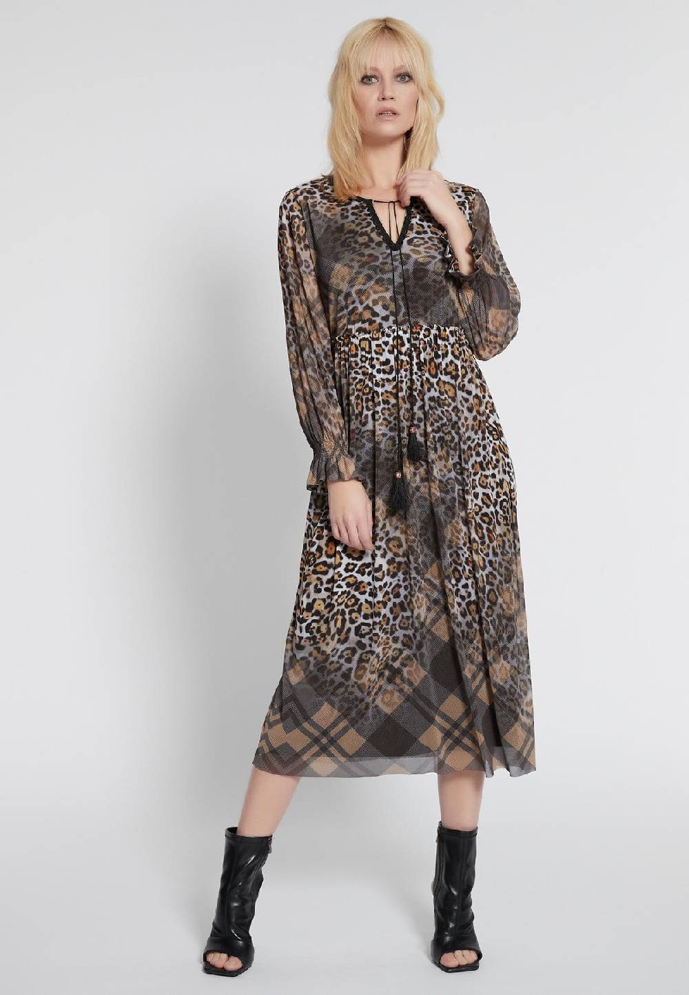 Ana Alcazar Midikleid Hilla Kostenlose Rückgabe