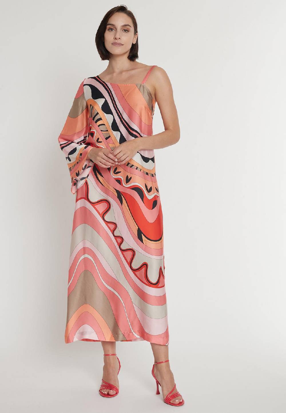 Ana Alcazar One-Shoulder Kleid Paosa Heißer Verkauf