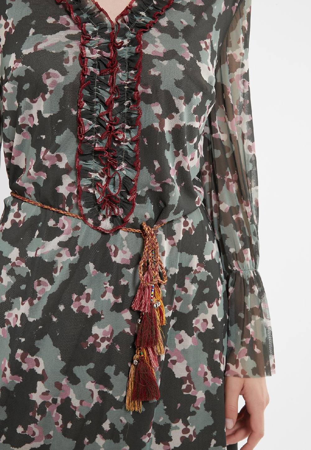 Ana Alcazar Langarm Kleid Zigea Sonderangebot der Fabrik