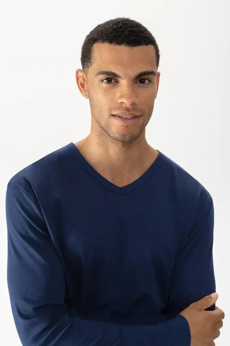 Merxx Langarm-T-Shirt Serie Solid Night VIP-Rabatte