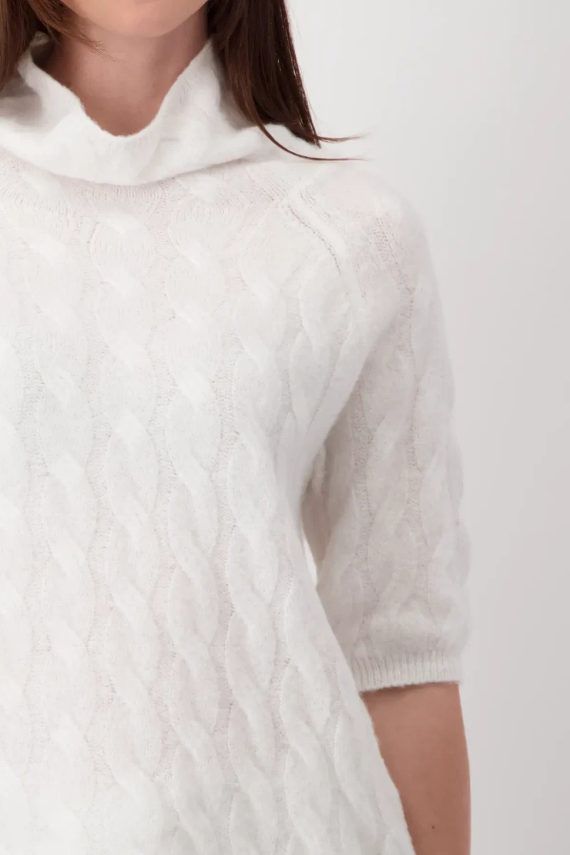 Monari Flauschiger Pullover mit Zopfmuster Schlussverkauf