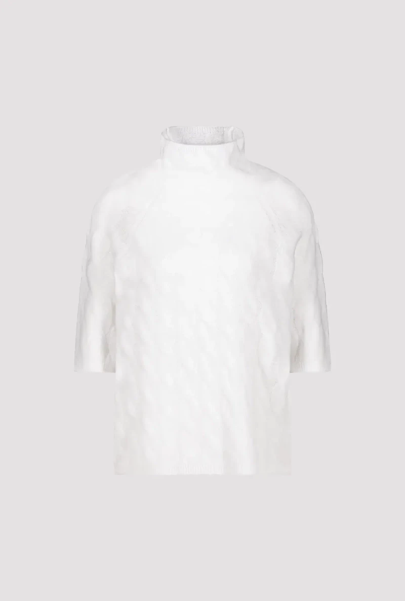 Monari Flauschiger Pullover mit Zopfmuster Schlussverkauf