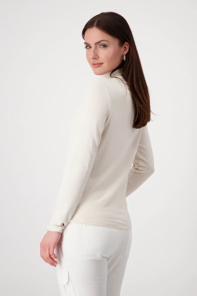 Monari Shirt mit toniger Pailletten-Blume Fabrikverkauf