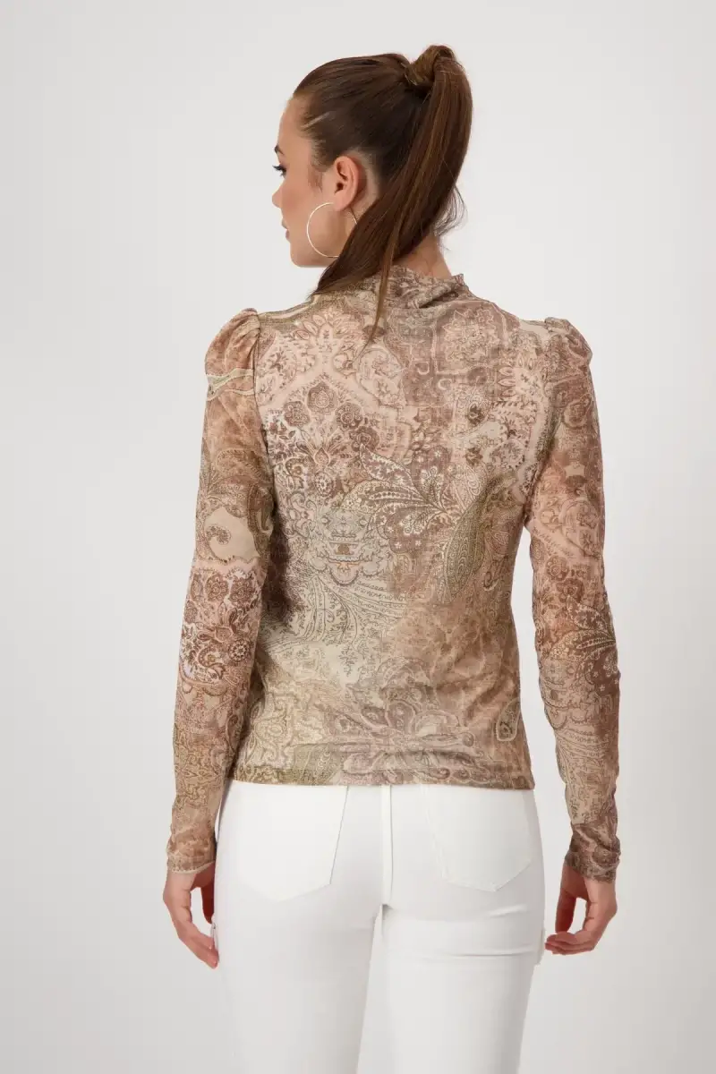 Monari Mesh Shirt mit Paisleymuster Fabrikpreis