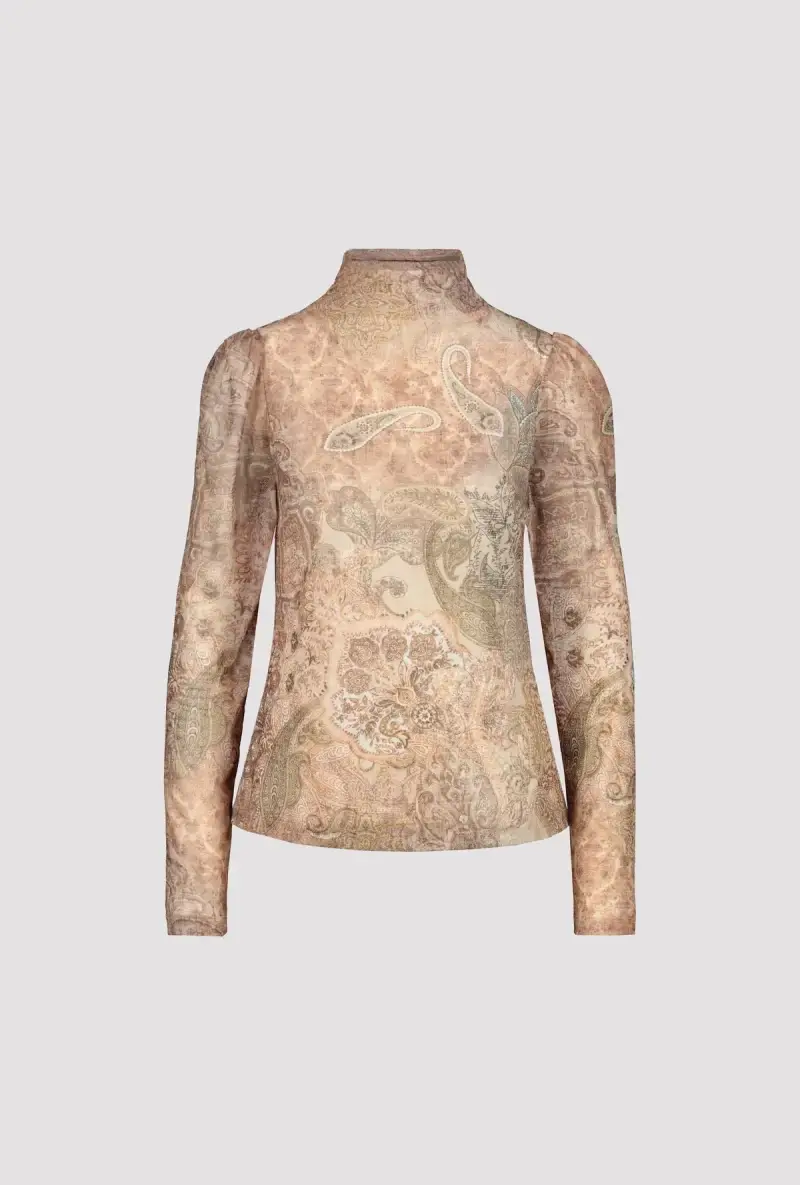 Monari Mesh Shirt mit Paisleymuster Fabrikpreis