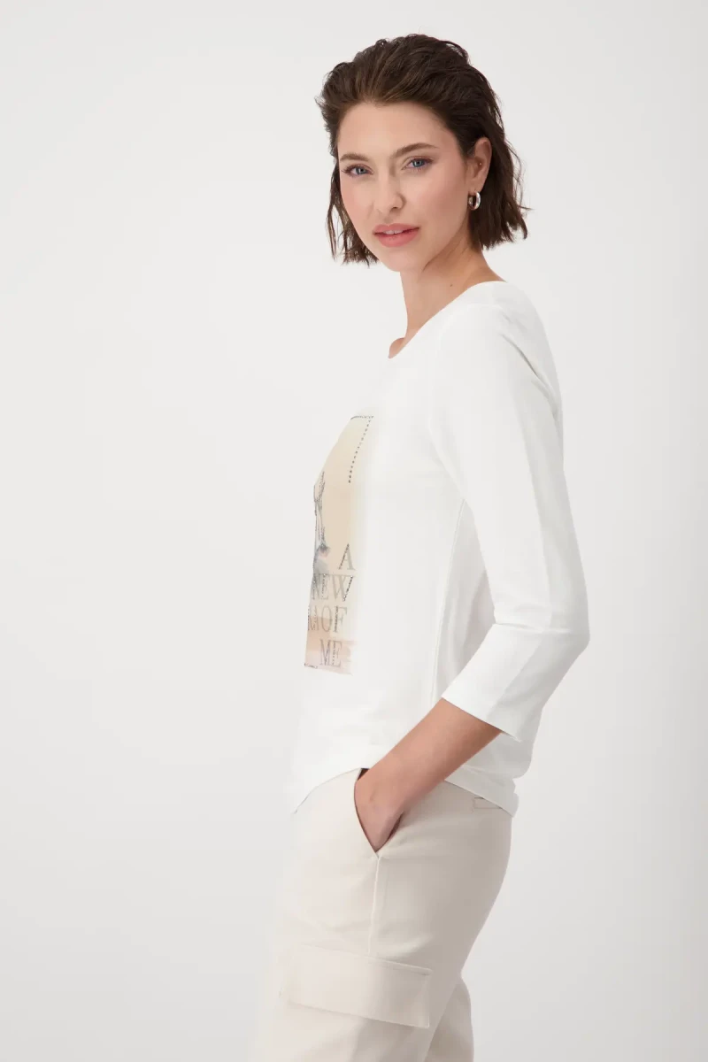 Monari Shirt mit High Heels Print Weihnachtsangebot