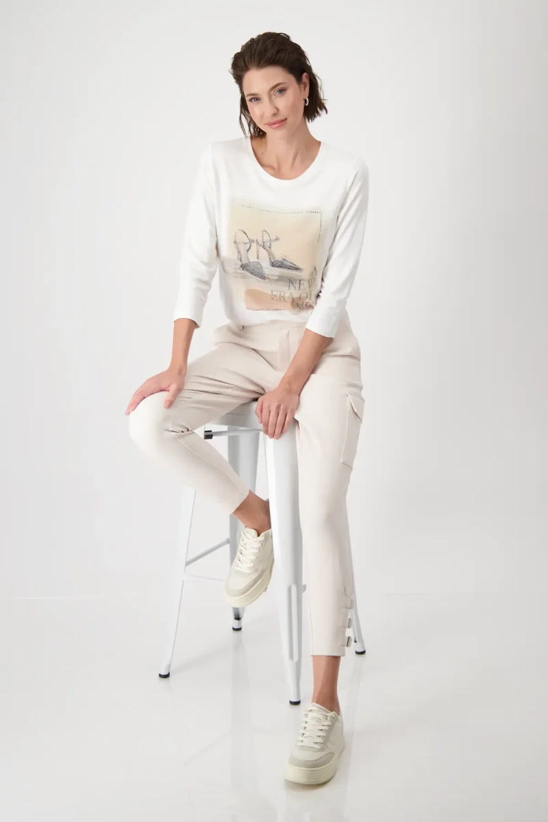 Monari Shirt mit High Heels Print Weihnachtsangebot