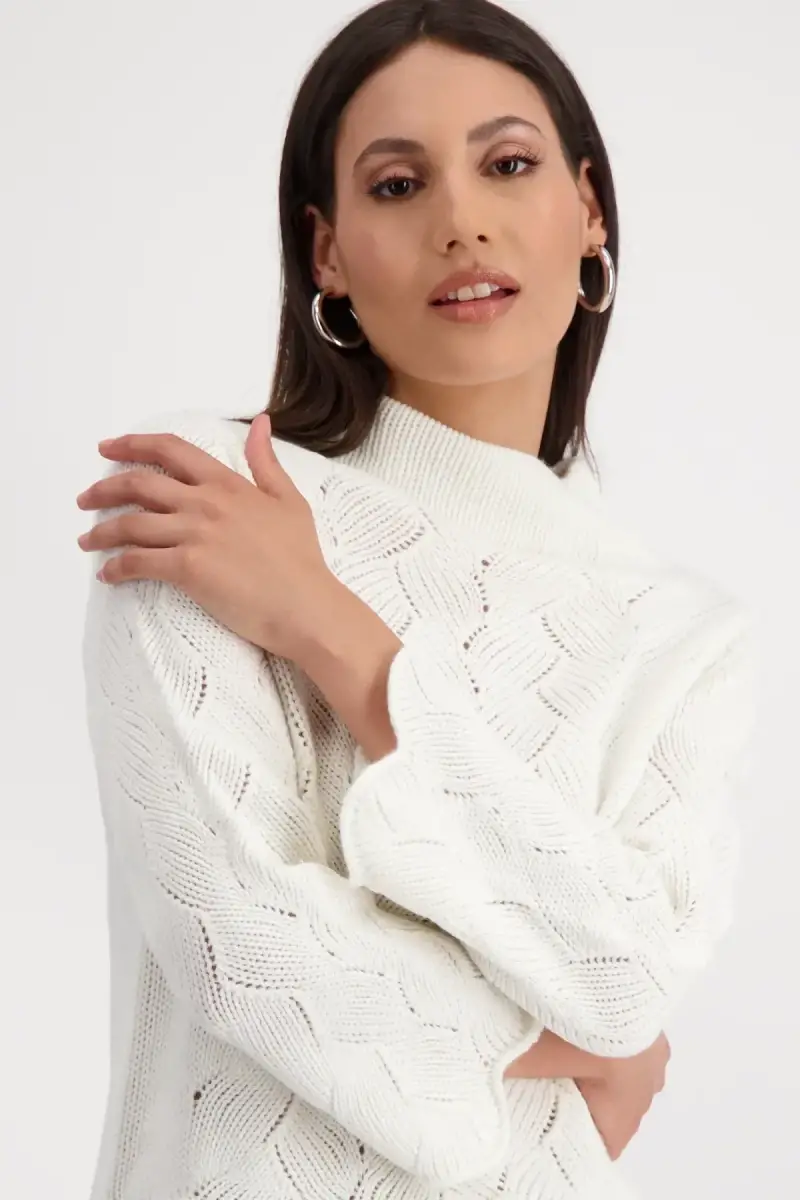 Monari Pullover mit Zopfmuster Top Angebot