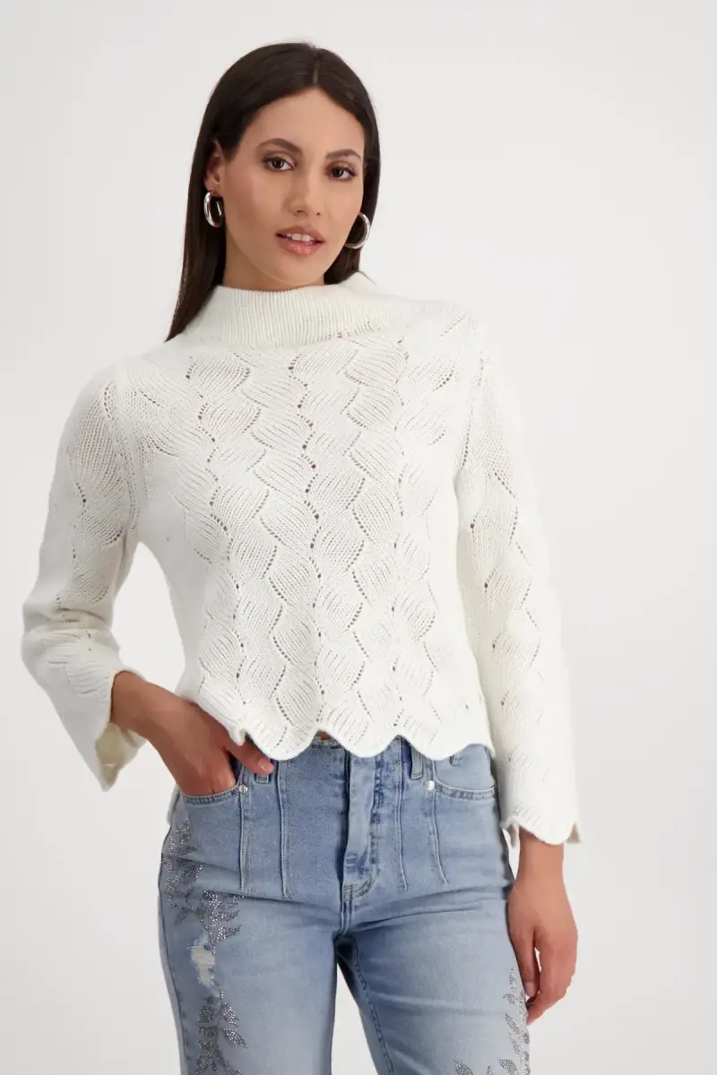 Monari Pullover mit Zopfmuster Top Angebot