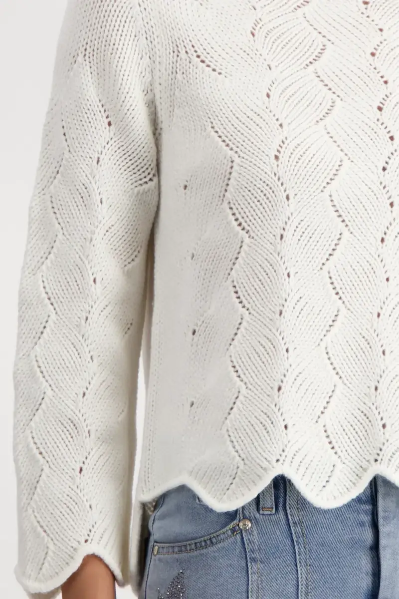 Monari Pullover mit Zopfmuster Top Angebot