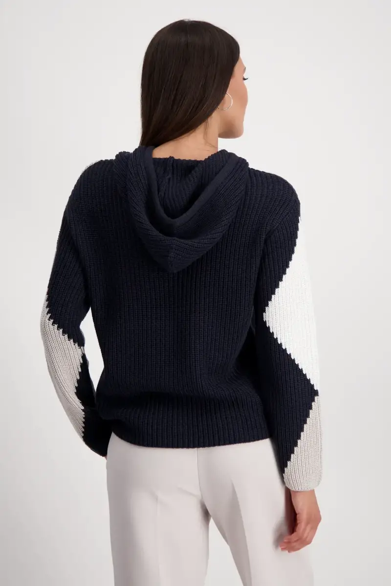 Monari Kapuzenpullover mit Rauten Saisonale Angebote