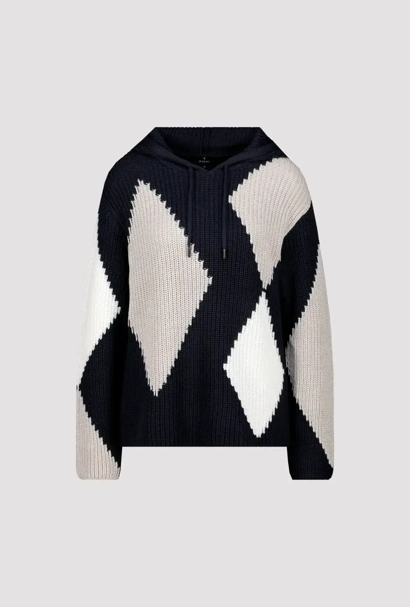 Monari Kapuzenpullover mit Rauten Saisonale Angebote