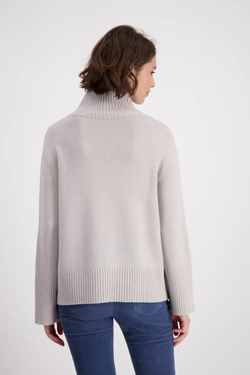 Monari Strickpullover mit Schrift Kostenlose Rückgabe