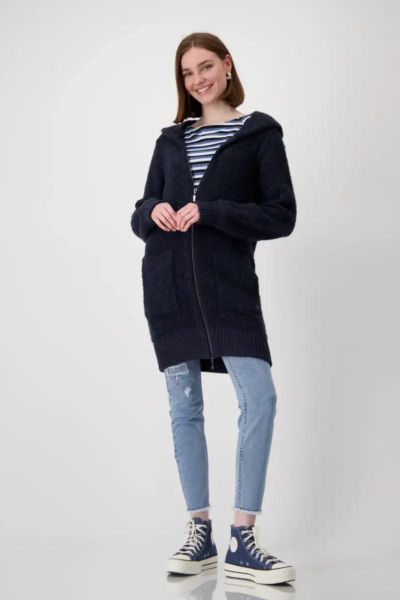 Monari Boucle Jacke mit Kapuze 50% Rabatt mit kostenlosem Versand