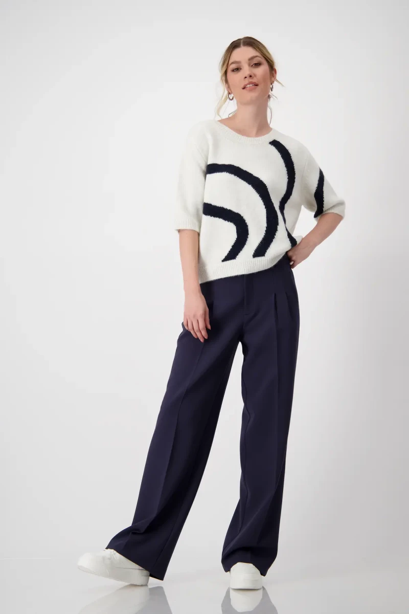 Monari Strickpullover mit Intarsienmuster Begrenzt auf 3 Tage