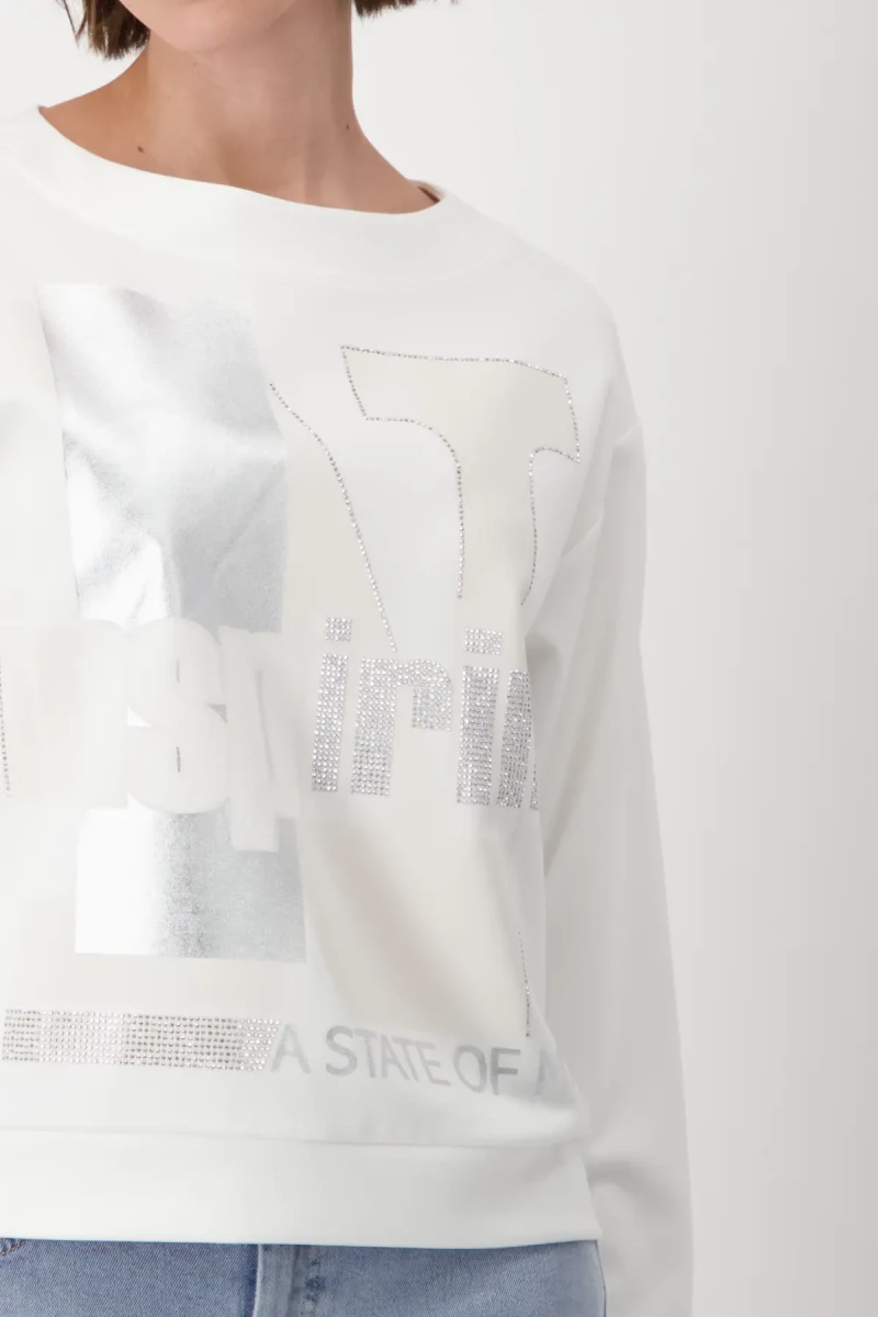 Monari Sweatshirt mit Schrift Exklusivangebot