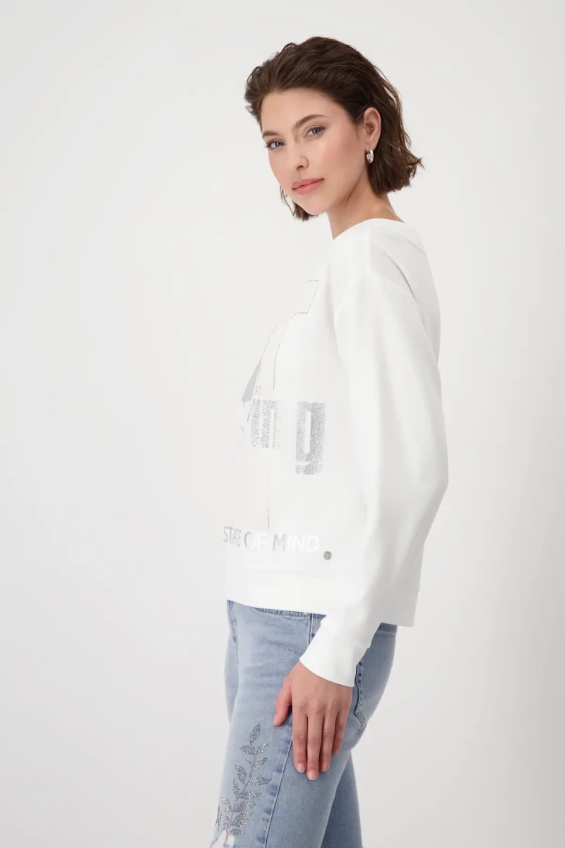 Monari Sweatshirt mit Schrift Exklusivangebot