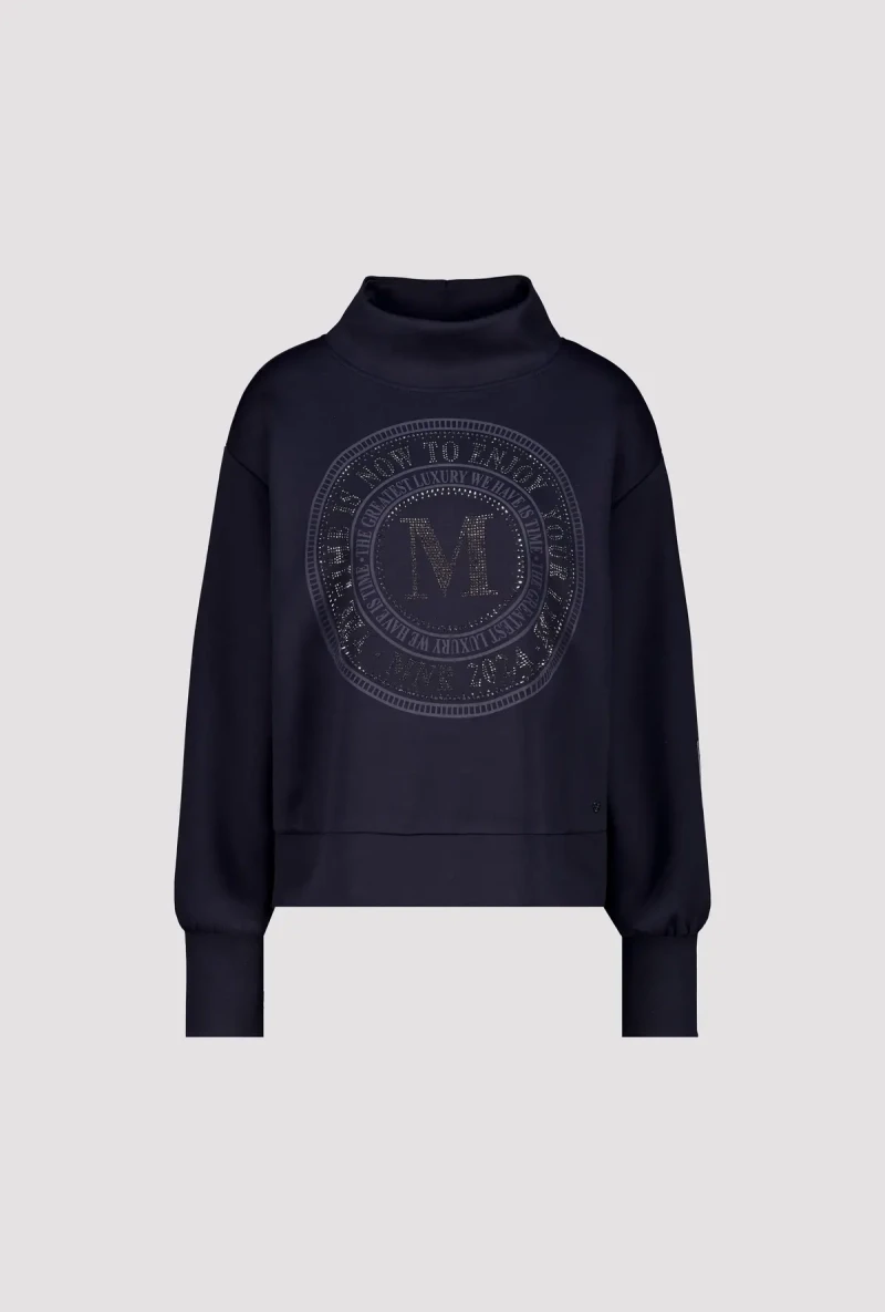 Monari Sweatshirt mit Emblem Print Top Angebot