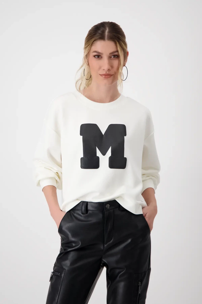 Monari Sweatshirt mit Buchstaben Print Blitzangebot