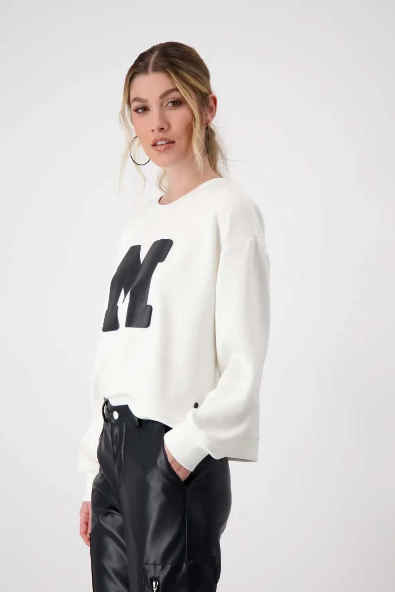 Monari Sweatshirt mit Buchstaben Print Blitzangebot