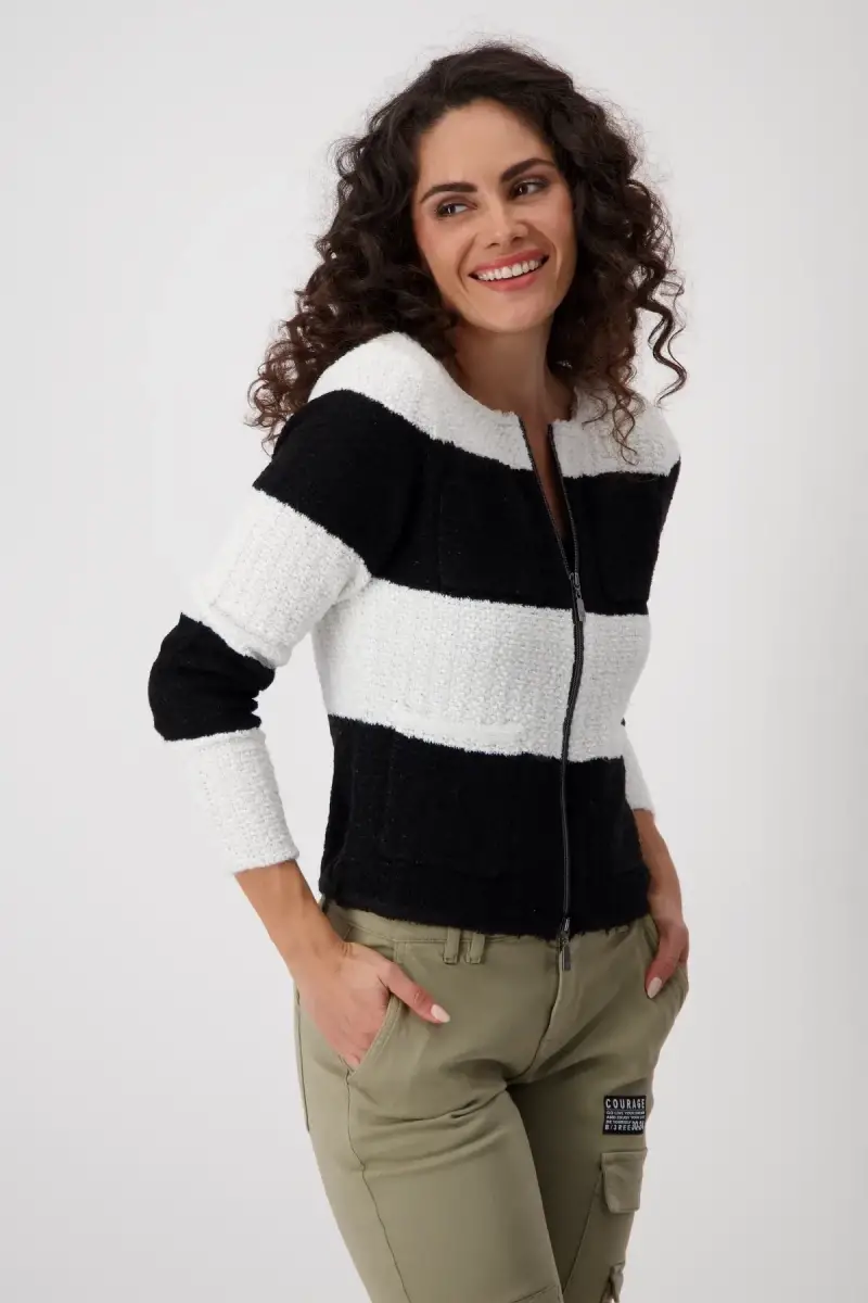 Monari Strickjacke mit Fransen Sonderangebot der Fabrik