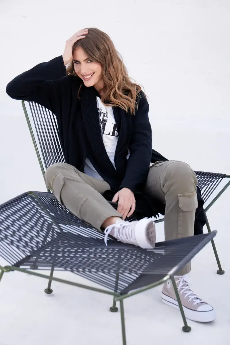 Monari Strickjacke mit Schalkragen im Angebot