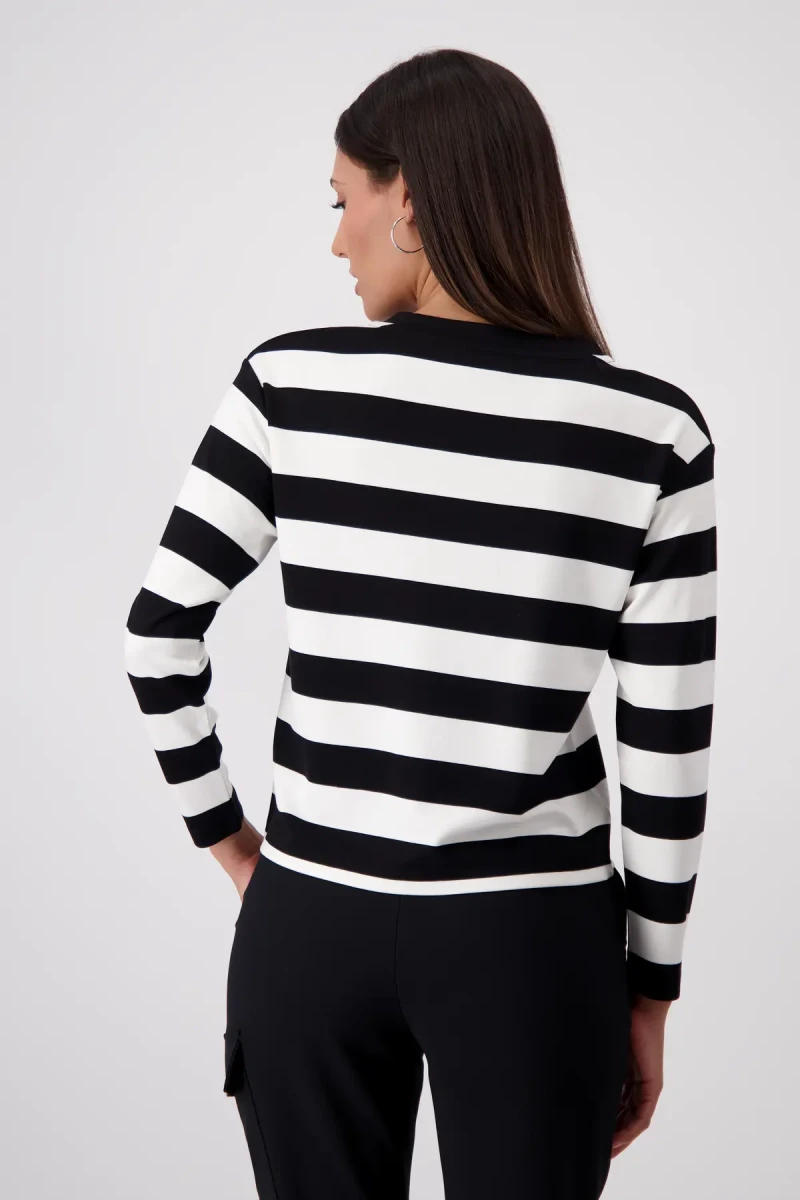 Monari Gestreiftes Sweatshirt Fabrik Onlineshop