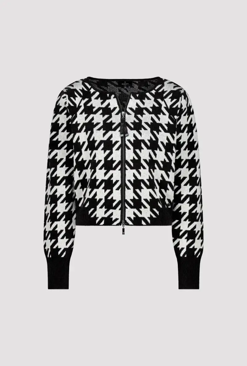 Monari Strickjacke mit Hahnentrittmuster Sonderangebot