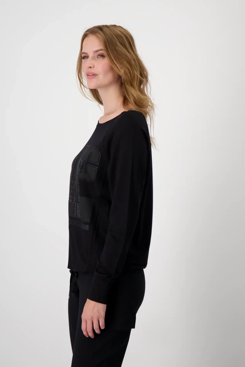 Monari Raglan Shirt mit Glitzerschrift Online Shopping