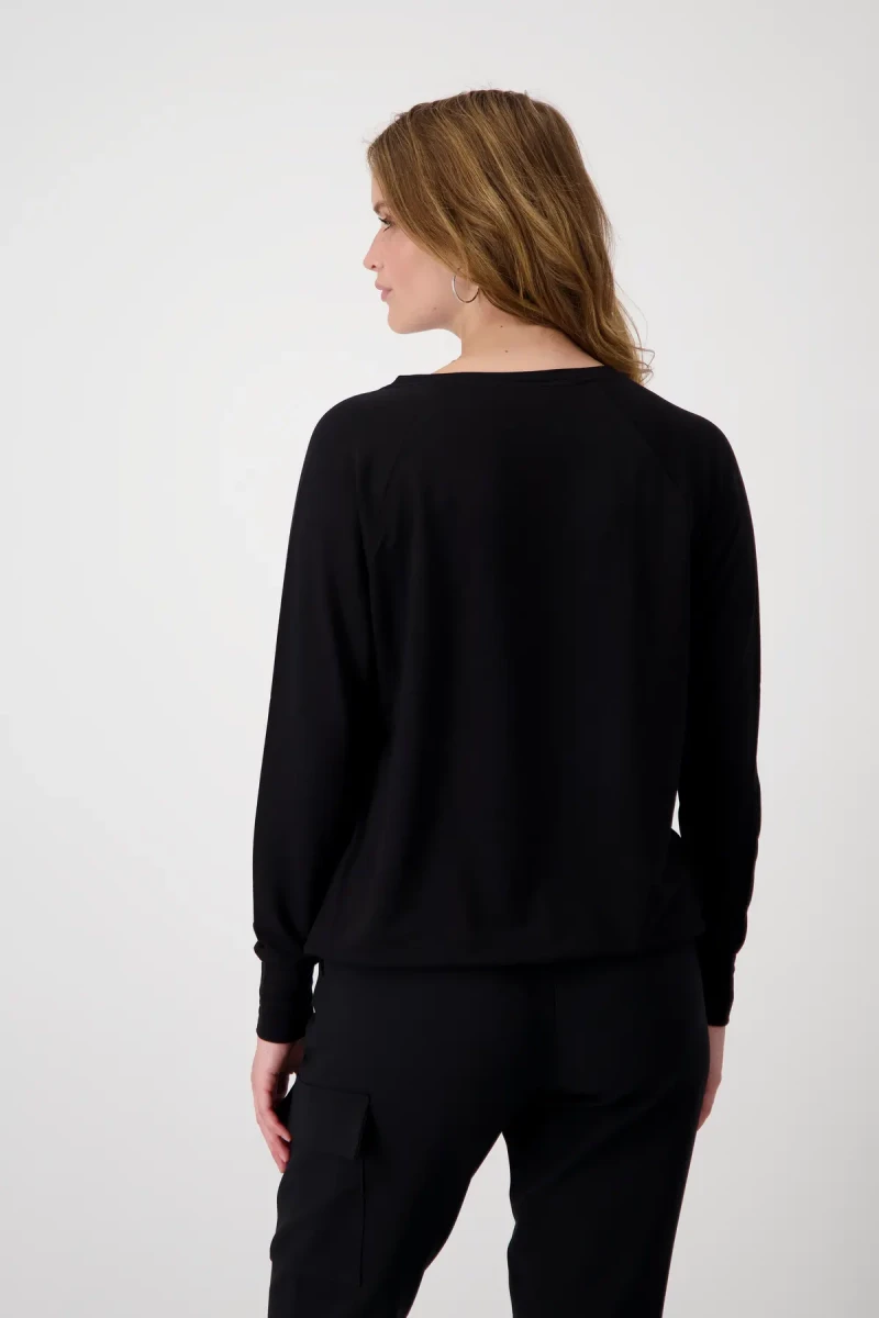Monari Raglan Shirt mit Glitzerschrift Online Shopping