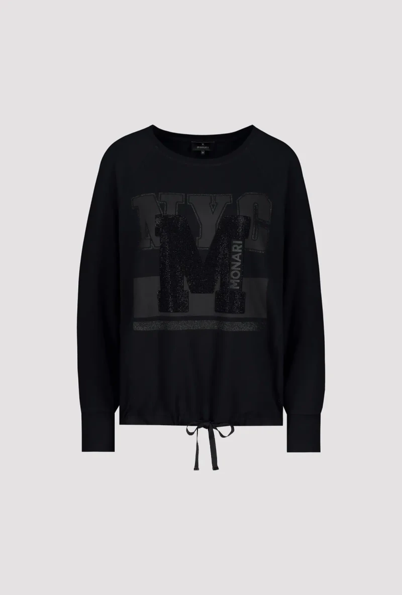 Monari Raglan Shirt mit Glitzerschrift Online Shopping