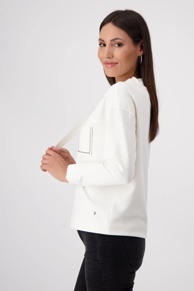 Monari Sweatshirt mit geschmückten Taschen Saisonschlussverkauf