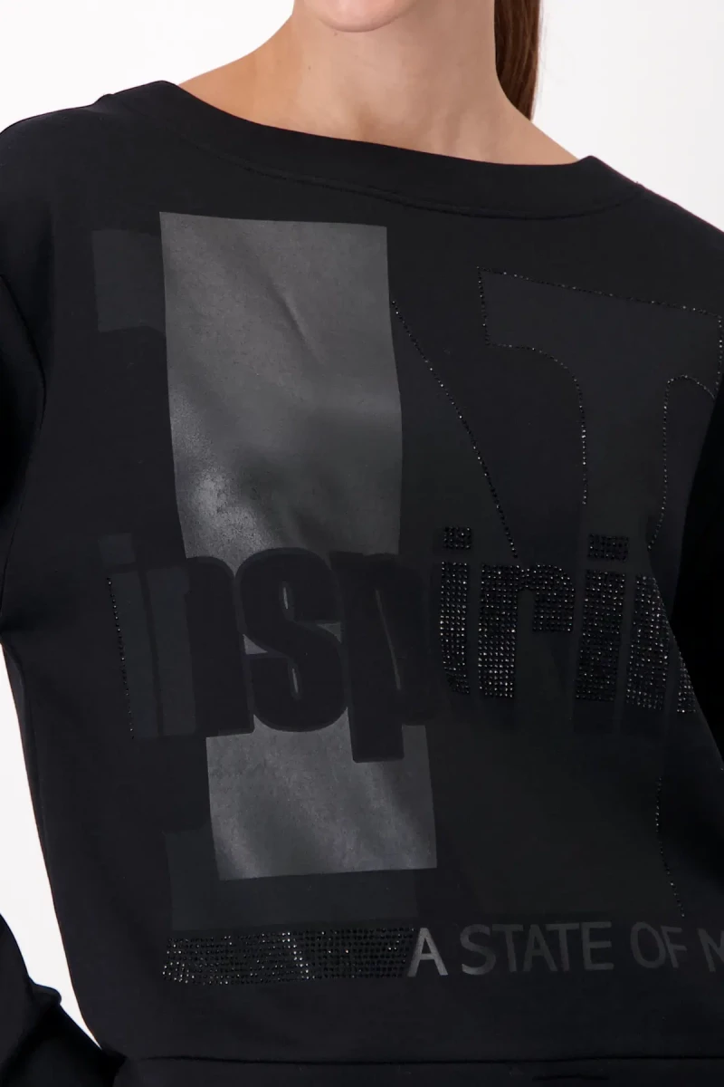 Monari Sweatshirt mit Schrift Black Friday