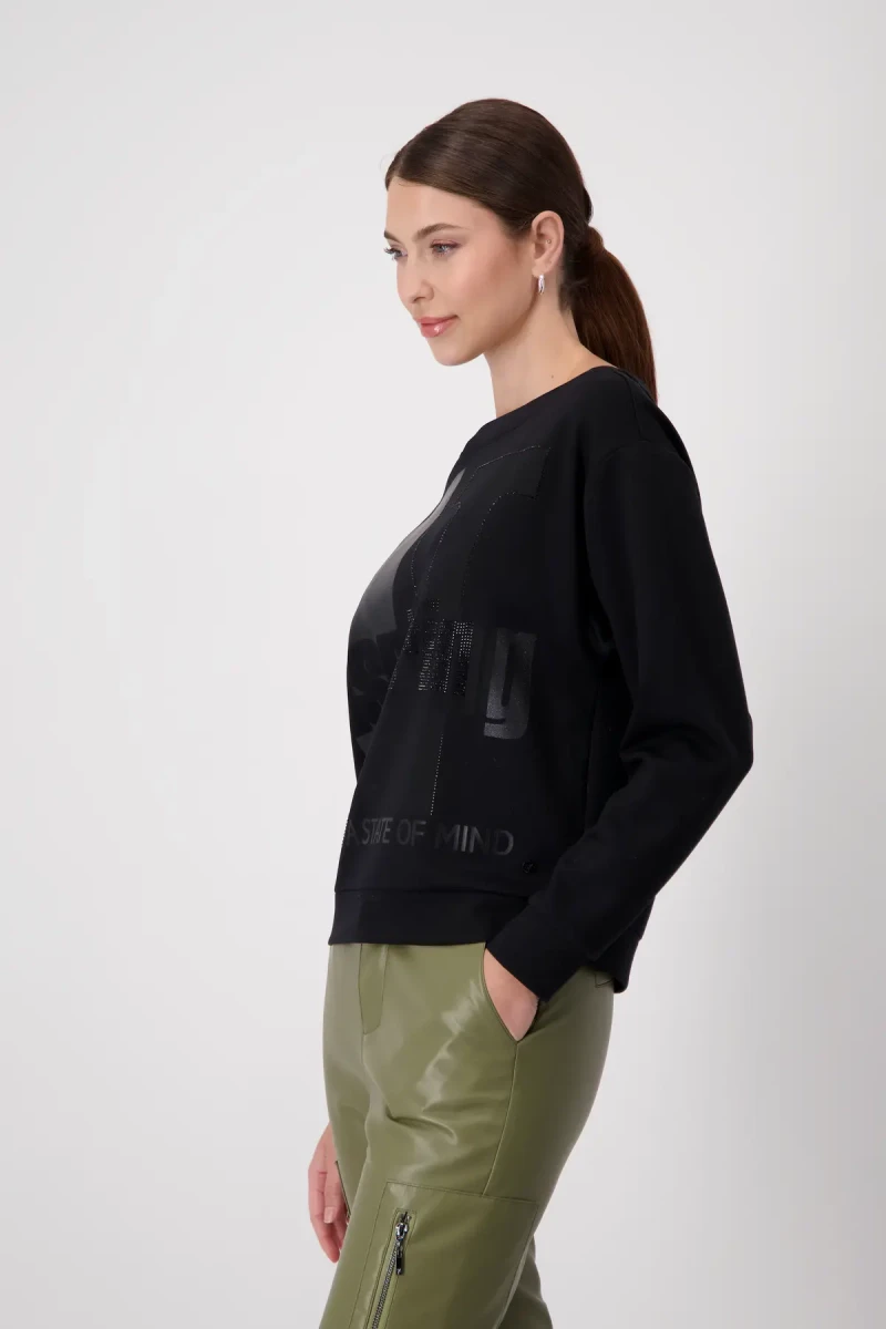 Monari Sweatshirt mit Schrift Black Friday