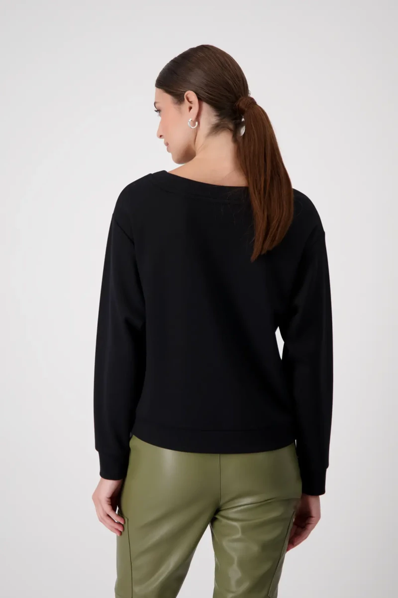 Monari Sweatshirt mit Schrift Black Friday