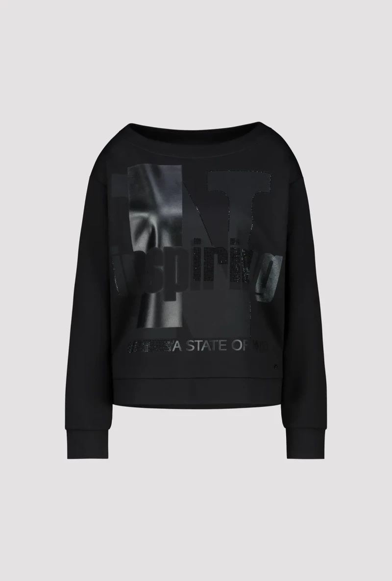 Monari Sweatshirt mit Schrift Black Friday
