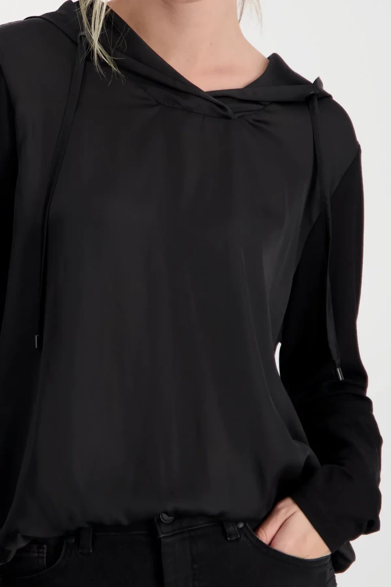 Monari Satin Blusenshirt mit Kapuze Vatertagsangebot