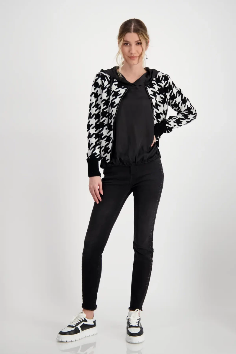 Monari Satin Blusenshirt mit Kapuze Vatertagsangebot