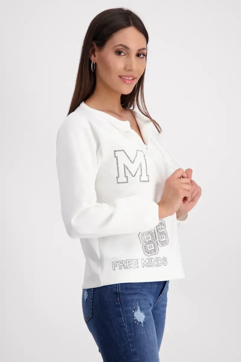 Monari Sweatshirt mit Schmuckschrift Blitzangebot