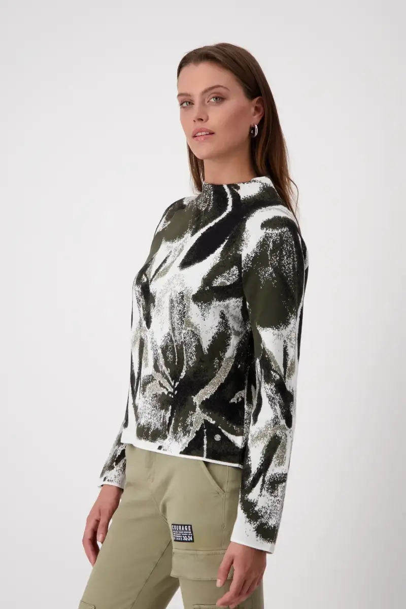 Monari Strickpullover mit Blumenmuster Kauf eins, bekomm eins gratis