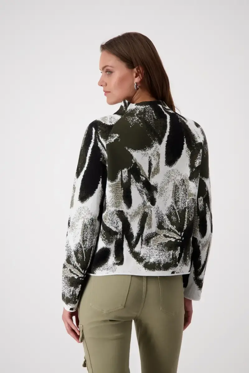 Monari Strickpullover mit Blumenmuster Kauf eins, bekomm eins gratis
