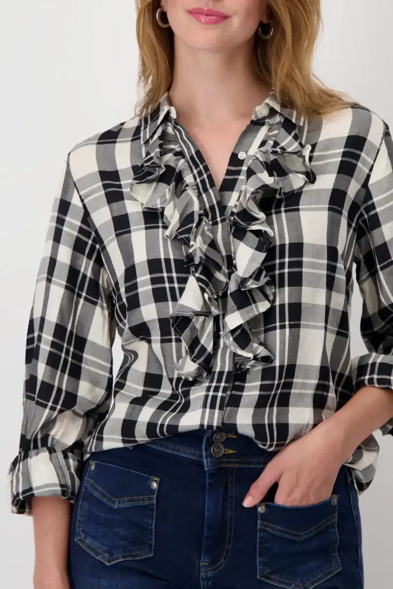 Monari Bluse mit Karomuster Begrenzte Freigabe