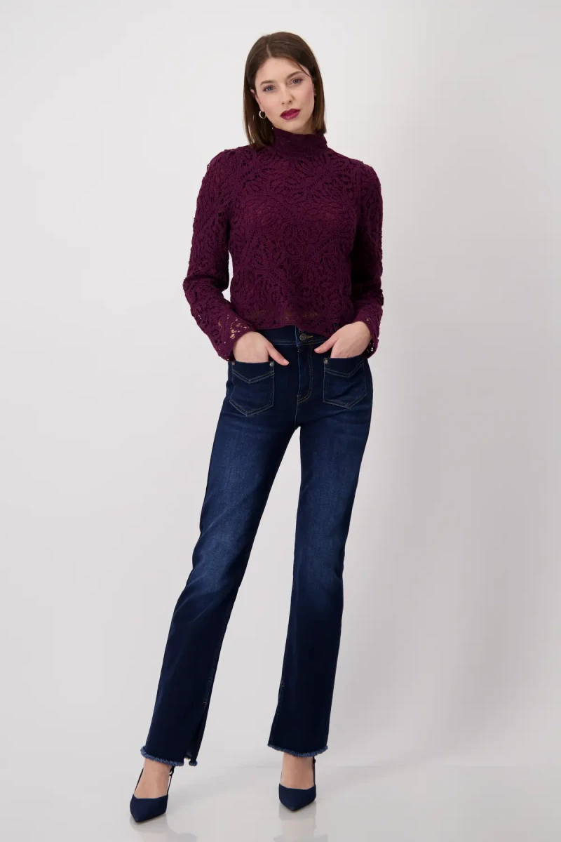 Monari Pullover mit Cornelly Häckelmuster Zeitbegrenzte Promotion