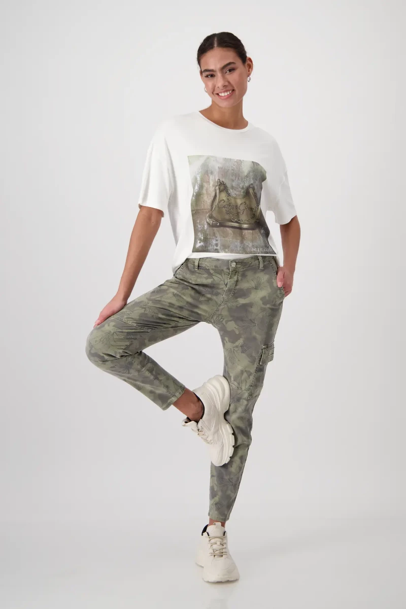 Monari Camouflage Hose mit Blumen Bis zu 65% Rabatt