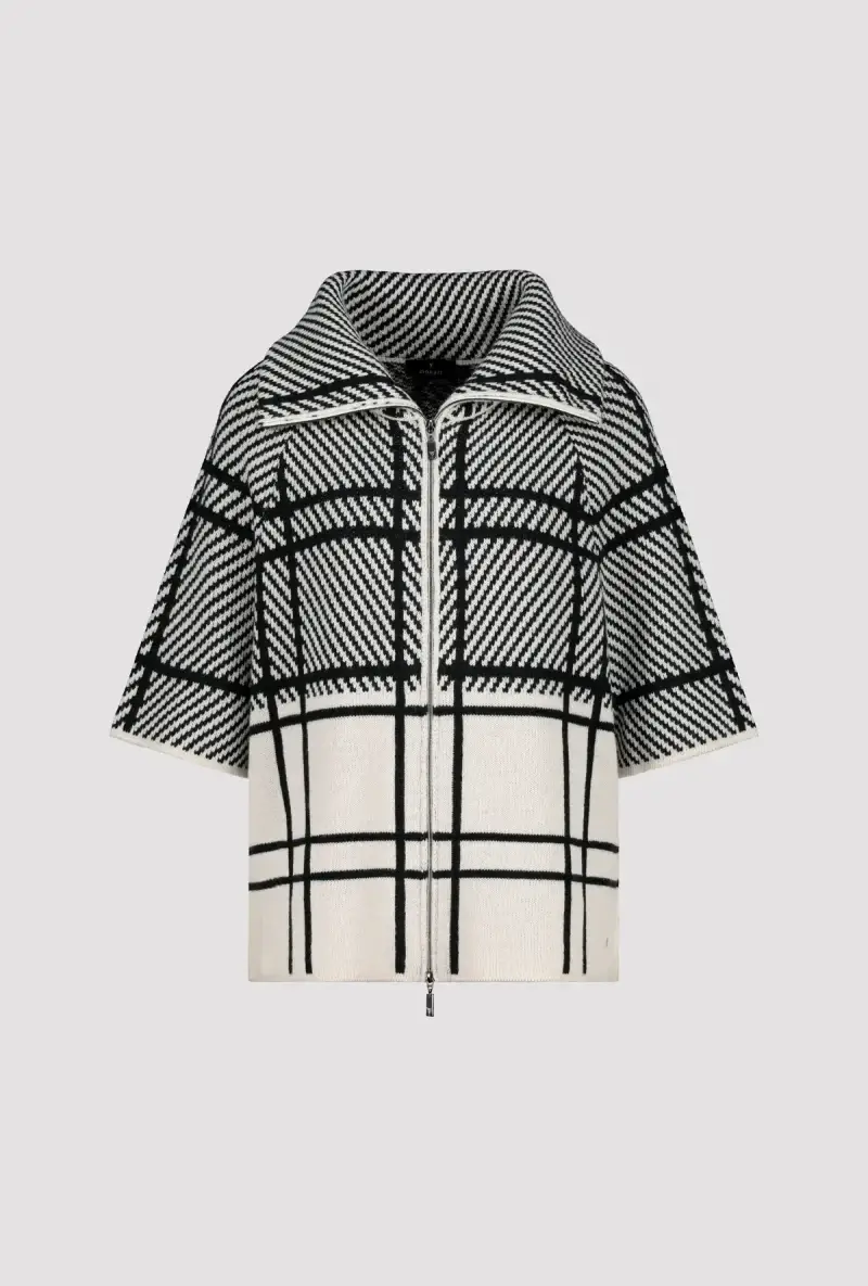 Monari Strickcape Karo Speichern exportieren