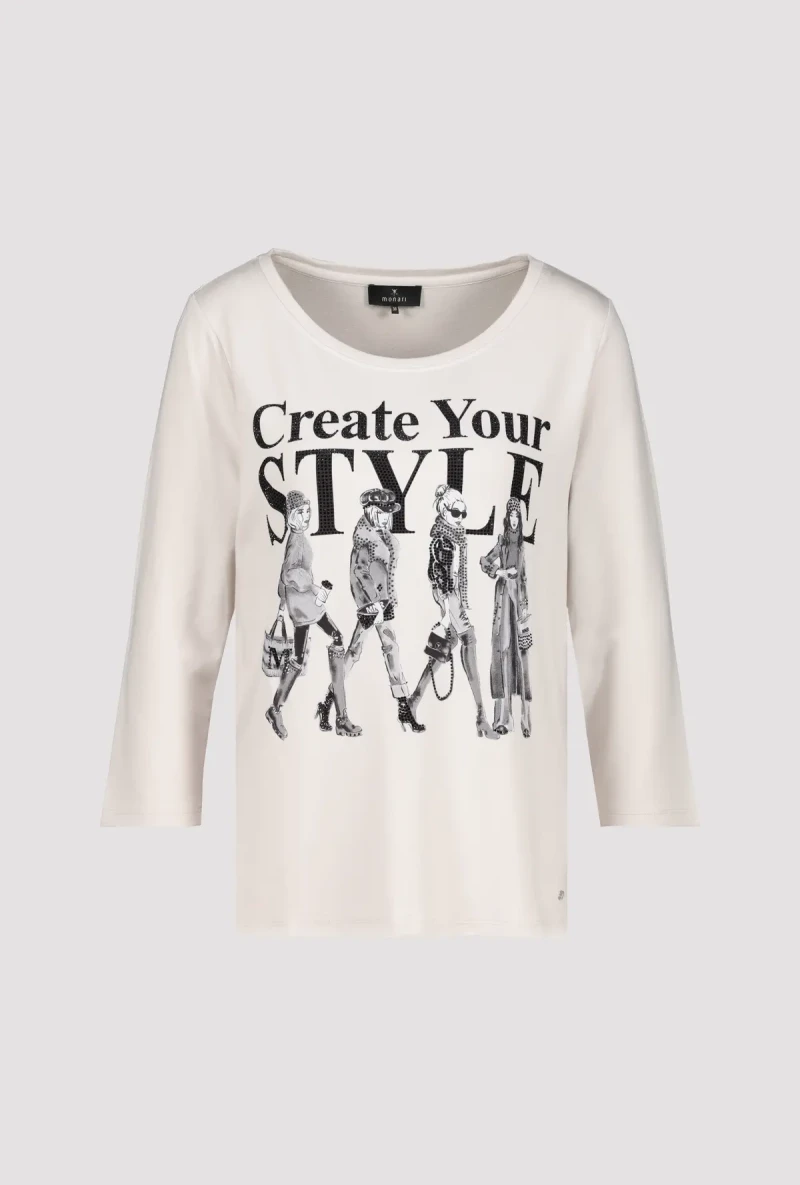 Monari Shirt mit Frauen Zeichnung Outlet